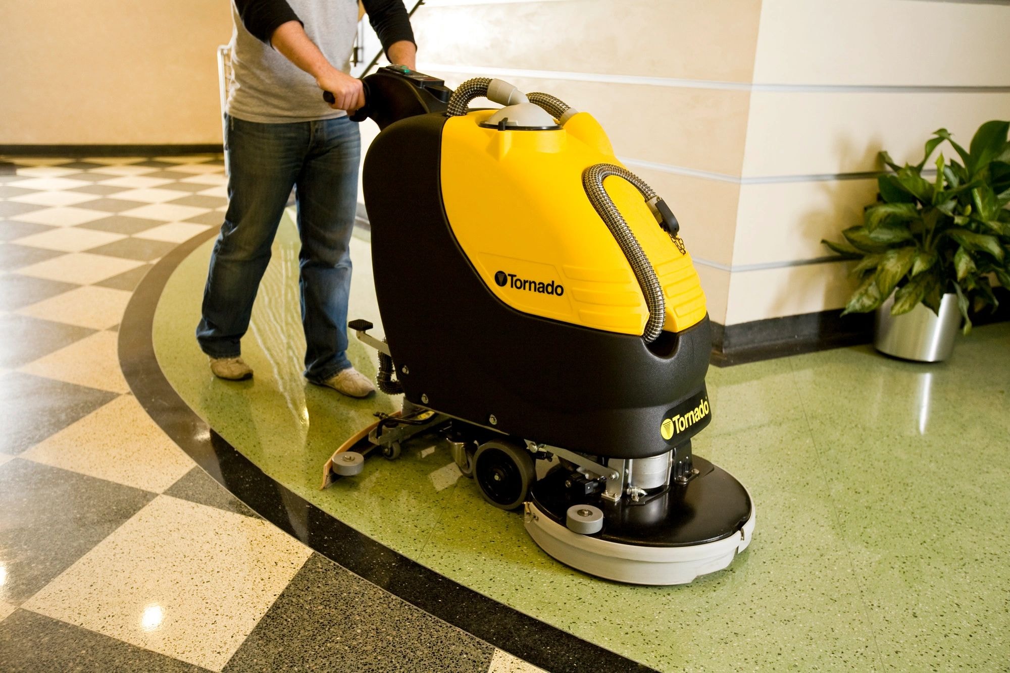 Auto scrubber in action